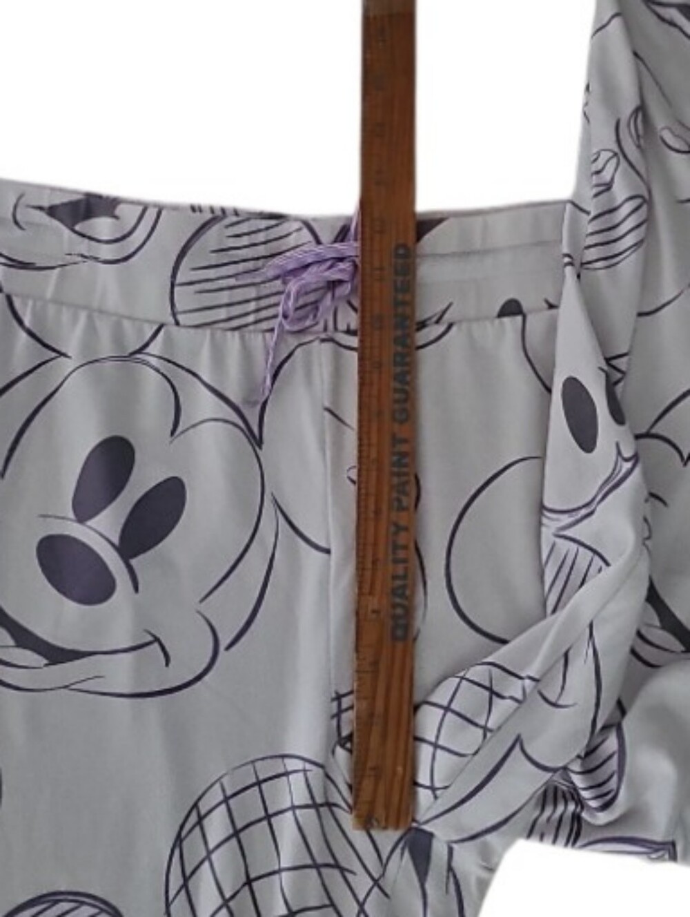 Disney Mickey Mouse Lounge Pants Plus 2X White Wide Leg Crop Pajama Disney Adult - Picture 11 of 13